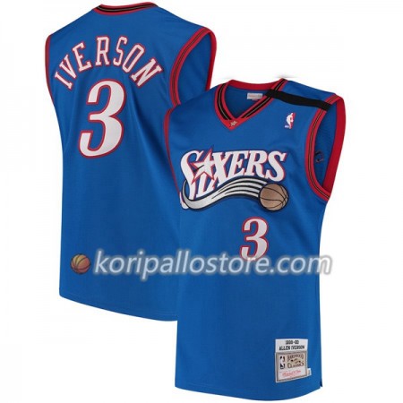 Philadelphia 76ers Allen Iverson 3 Hardwood Classics Tummansininen Miesten Pelipaidat Swingman 